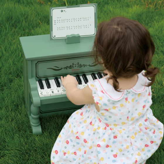 Pianinko Vintage + Książeczka do nauki / Classic World