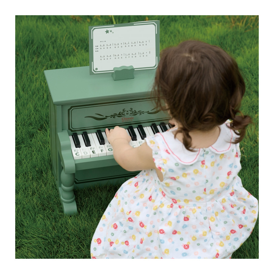 Pianinko Vintage + Książeczka do nauki / Classic World