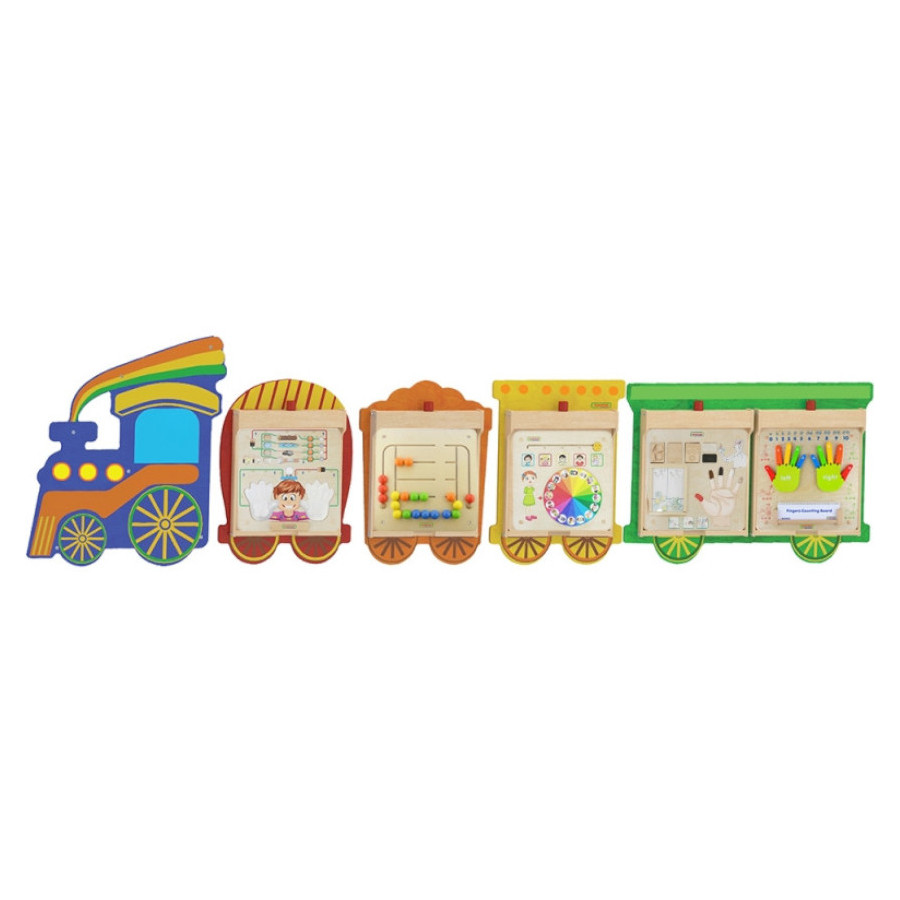 Zestaw ciuchcia 5 tablic Sensoryczno-motorycznych / Masterkidz Zestaw ciuchcia 5 tablic Sensoryczno-motorycznych / Masterkidz