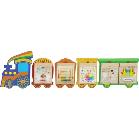 Zestaw ciuchcia 5 tablic Sensoryczno-motorycznych / Masterkidz
