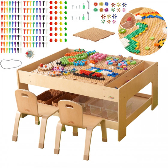 Stół edukacyjny + akcesoria STEM Wall 135 Klocków / Masterkidz
