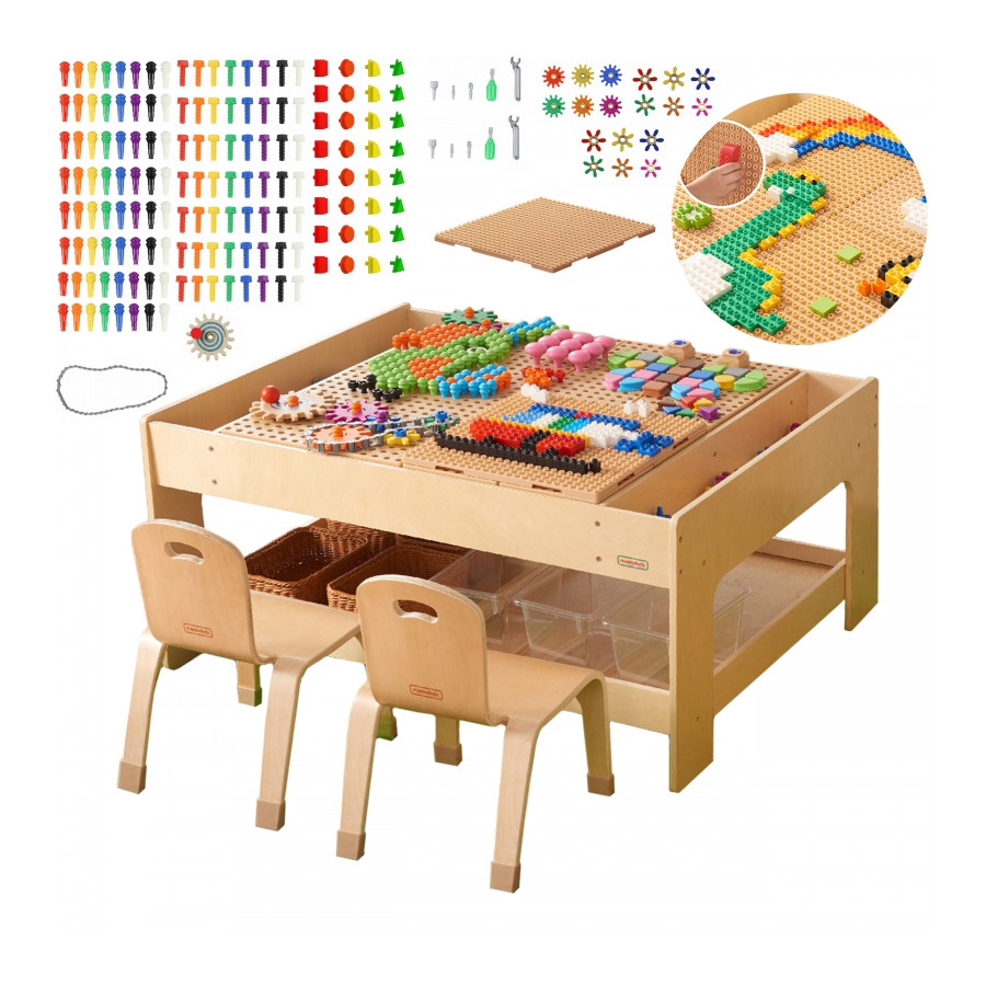 Stół edukacyjny + akcesoria STEM Wall 135 Klocków / Masterkidz
