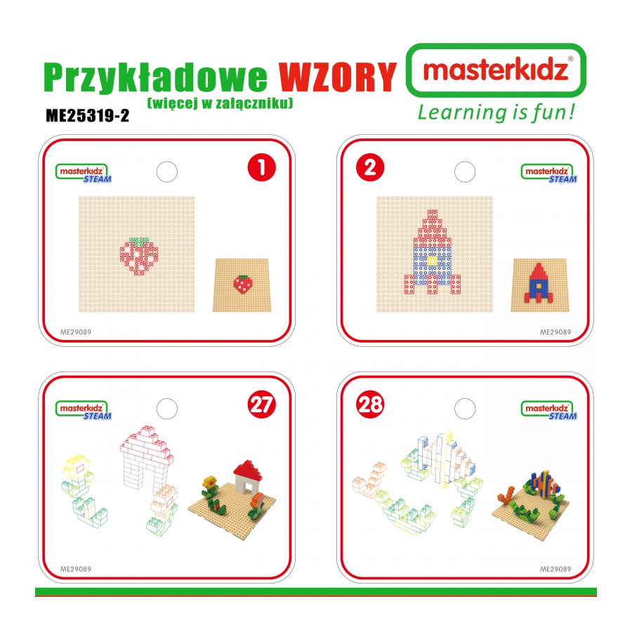 Stół edukacyjny + akcesoria STEM Wall 135 Klocków / Masterkidz