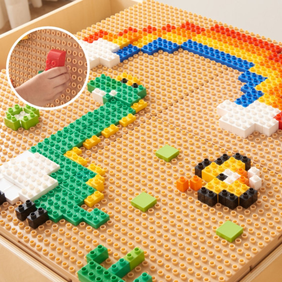 Stół edukacyjny + akcesoria STEM Wall 135 Klocków / Masterkidz