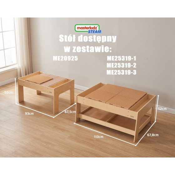 Stół edukacyjny + akcesoria STEM Wall 135 Klocków / Masterkidz