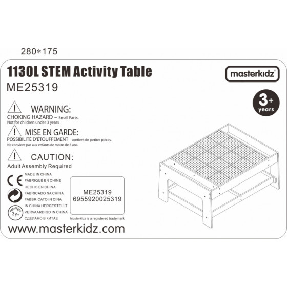 Stół edukacyjny + akcesoria STEM Wall 135 Klocków / Masterkidz