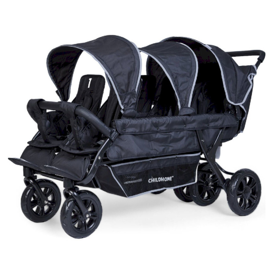 Wózek 6-osobowy do żłobka Sixseater Black / Childhome