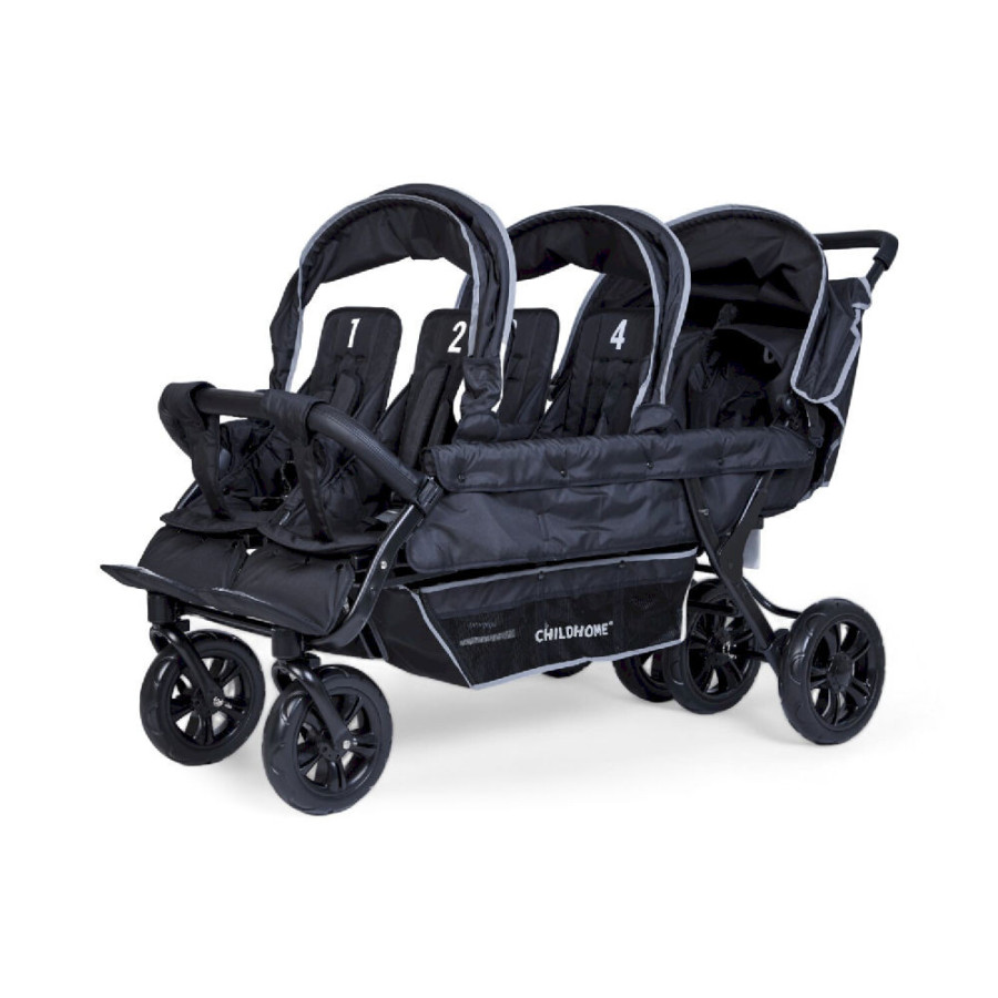 Wózek 6-osobowy do żłobka Sixseater Black / Childhome