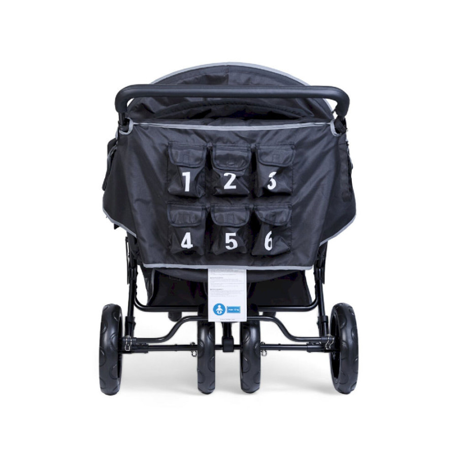 Wózek 6-osobowy do żłobka Sixseater Black / Childhome