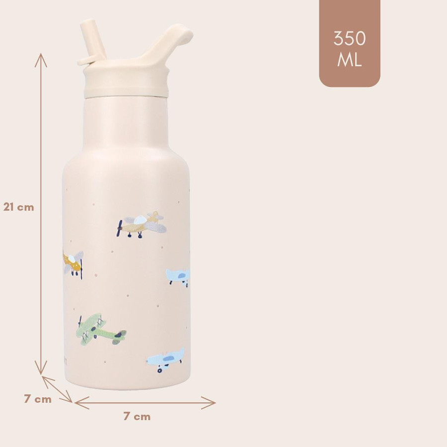 Bidon z ustnikiem 350 ml Small Aeroplane / Kidzroom