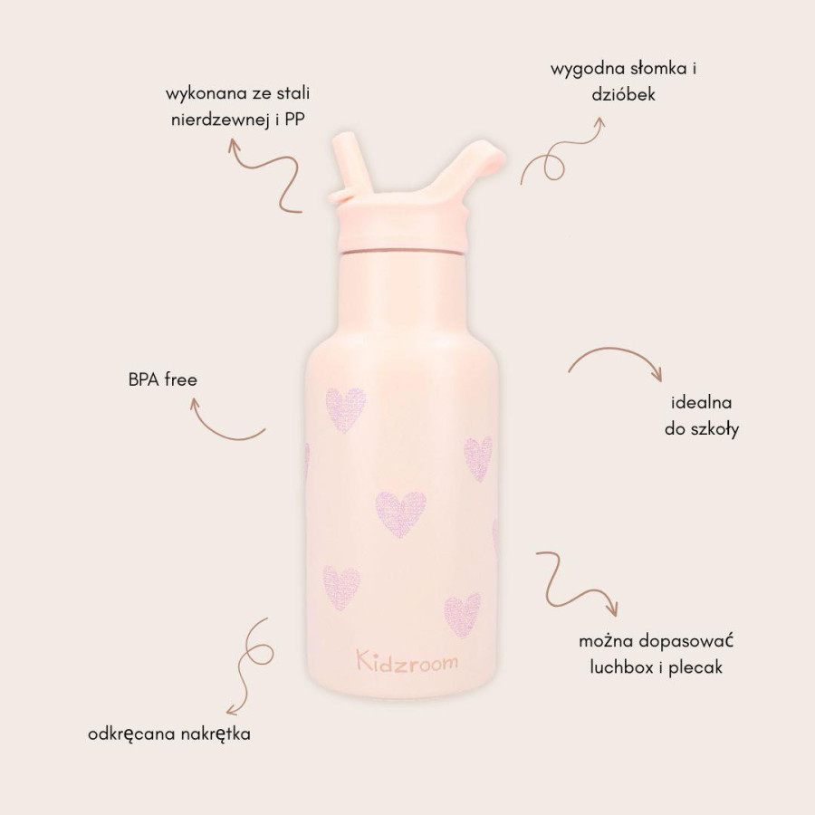 Bidon z ustnikiem 350 ml Magical Heart / Kidzroom
