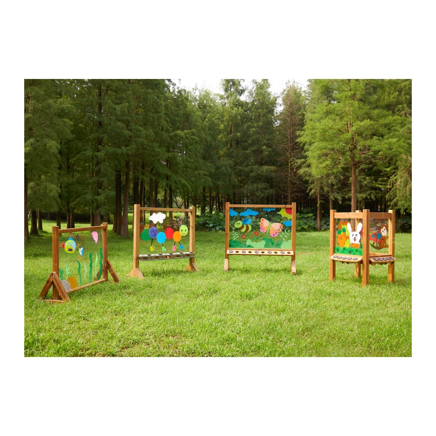 Przezroczysta akrylowa tablica malarska + kubeczki / Masterkidz