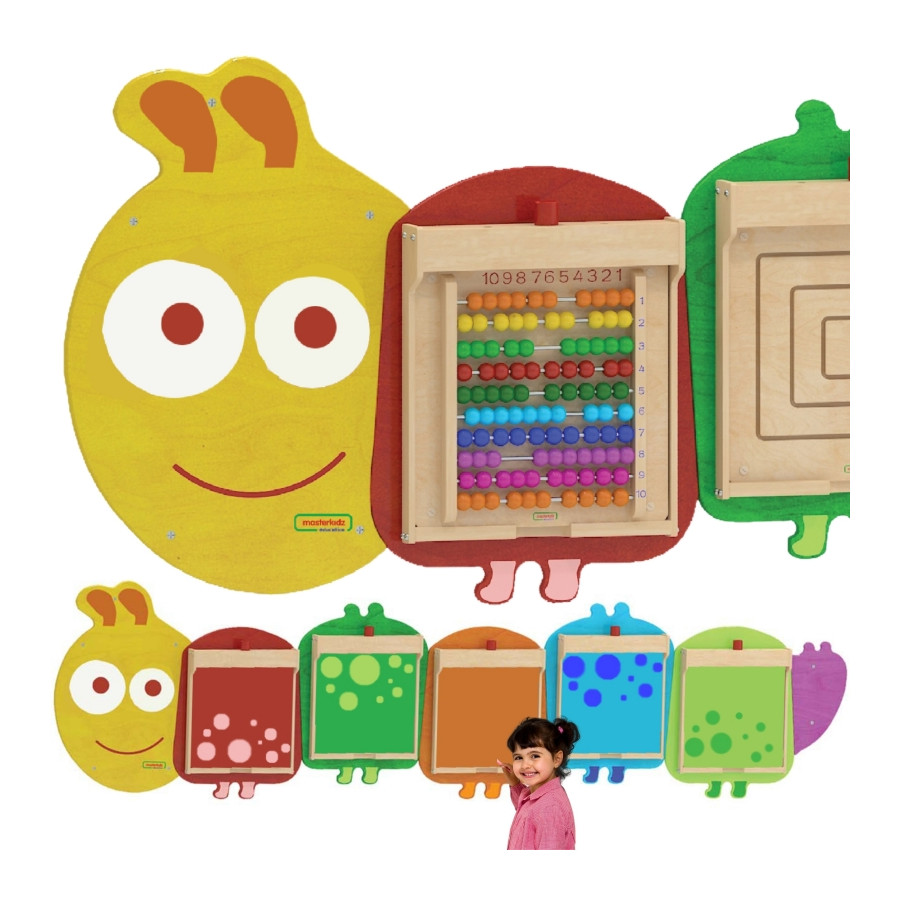 System do montażu 5 ściennych tablic edukacyjnych Gąsienica / Masterkidz