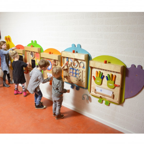 System do montażu 5 ściennych tablic edukacyjnych Gąsienica / Masterkidz