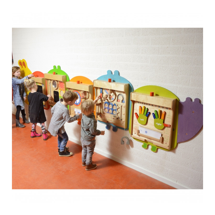 System do montażu 5 ściennych tablic edukacyjnych Gąsienica / Masterkidz
