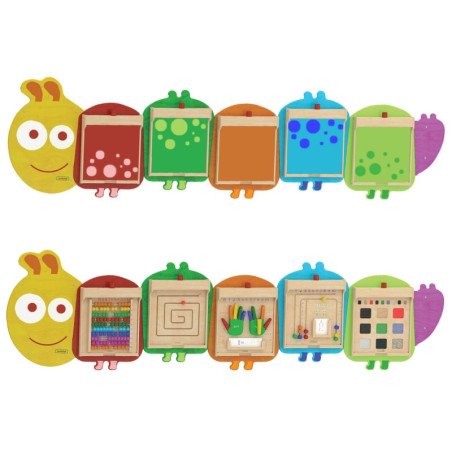 System do montażu 5 ściennych tablic edukacyjnych Gąsienica / Masterkidz