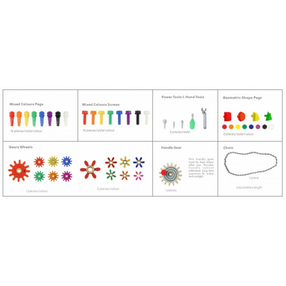 Stół edukacyjny + akcesoria STEM Wall + 563 klocków / Masterkidz