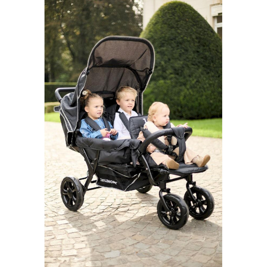 Wózek spacerowy do żłobka 3-osobowy Triplet / Childhome