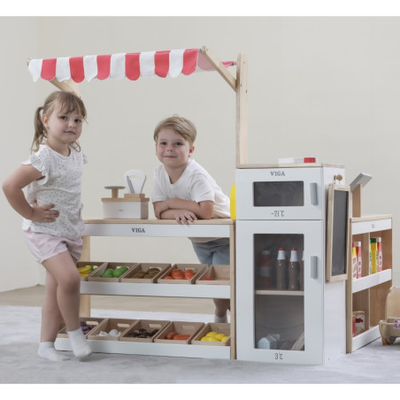 Sklep supermarket z kasą i lodówką / Viga