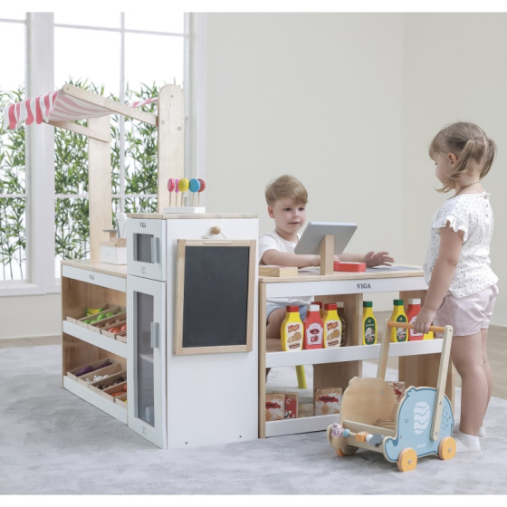 Sklep supermarket z kasą i lodówką / Viga