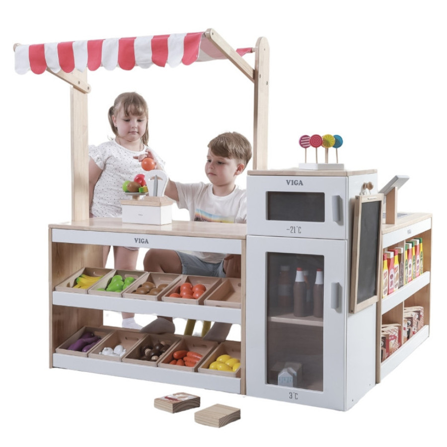 Sklep supermarket z kasą i lodówką / Viga