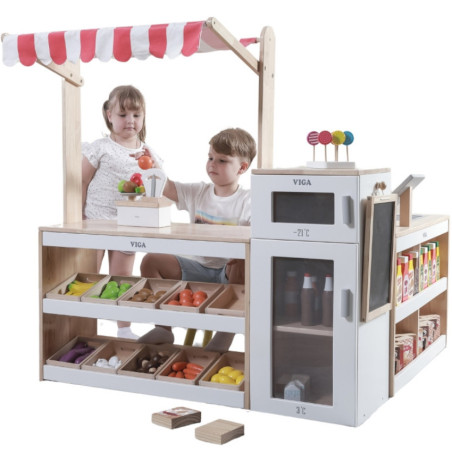 Sklep supermarket z kasą i lodówką / Viga