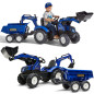 Traktor na pedały z łyżką i przyczepką New Holland / Falk