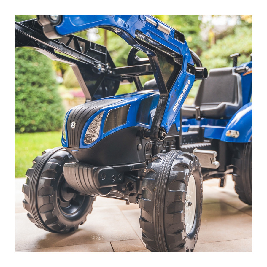 Traktor na pedały z łyżką i przyczepką New Holland / Falk
