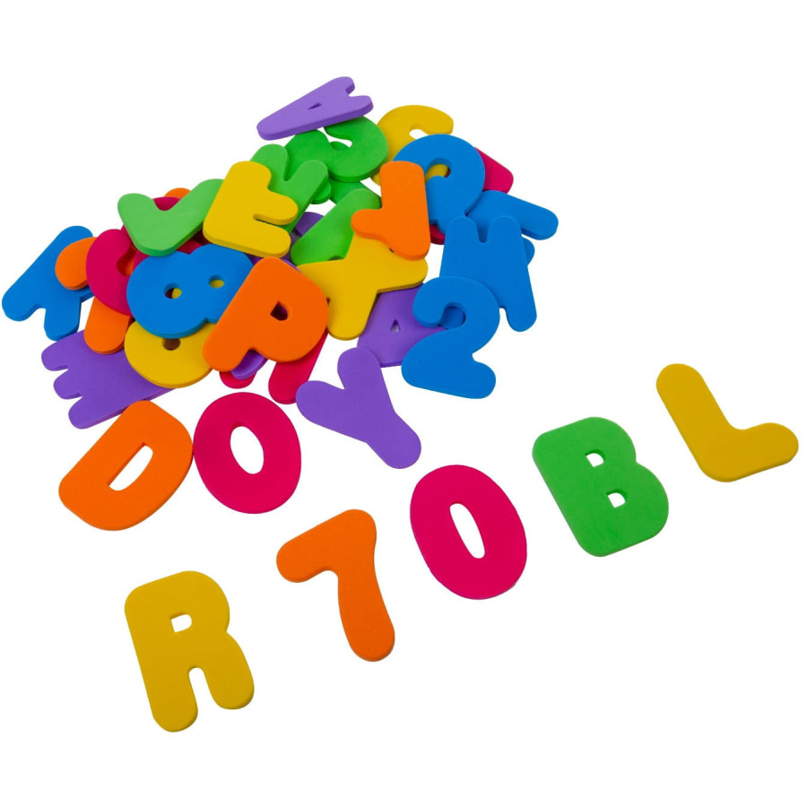 Literki i cyferki piankowe do kąpieli 36 szt. / Bocioland