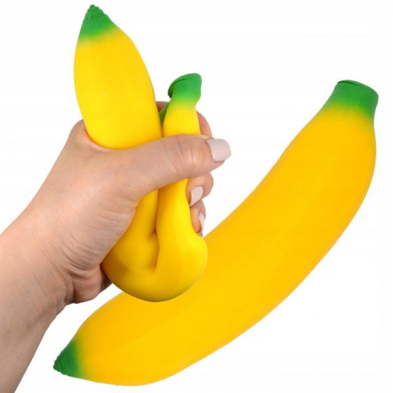 Gniotek mini banan antystresowy 13 cm / Baumann