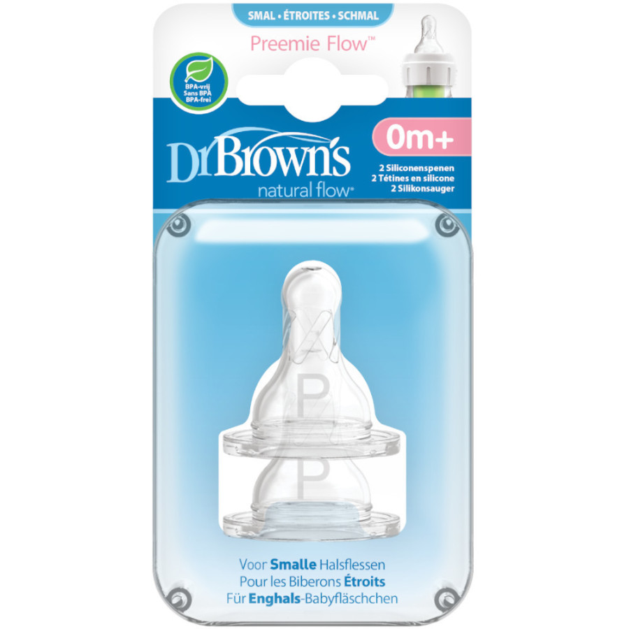 Smoczek do butelki wąskiej Opti+ 0+ dla wcześniaka 2 szt. / Dr Brown's Smoczek do butelki wąskiej Opti+ 0+ dla wcześniaka 2 szt. / Dr Brown's