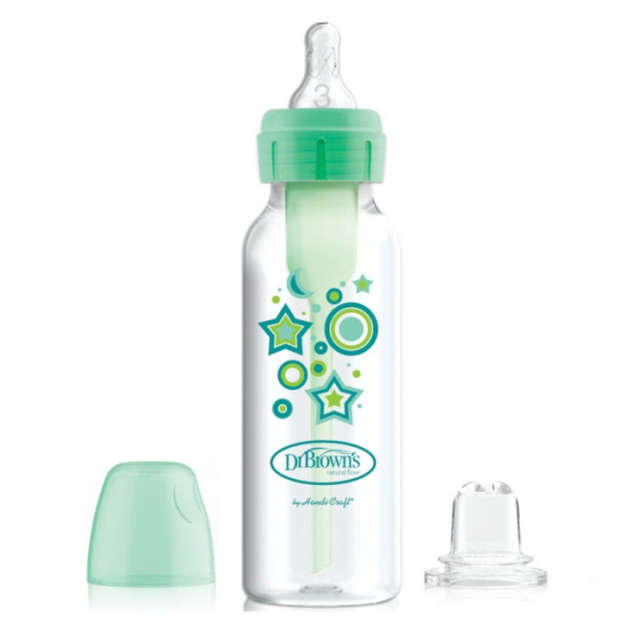 Butelka ze smoczkiem i ustnikiem Opti+ 6m+ 250 ml Zielona / Dr Brown's Butelka ze smoczkiem i ustnikiem Opti+ 6m+ 250 ml Zielona / Dr Brown's