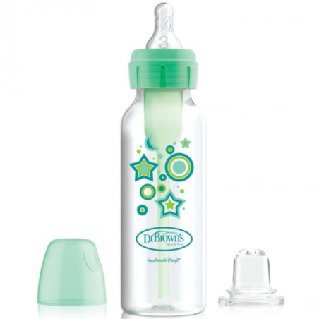 Butelka ze smoczkiem i ustnikiem Opti+ 6m+ 250 ml Zielona / Dr Brown's