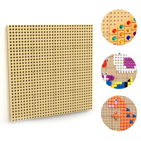 Tablica naukowo-kreatywna STEM + Panel monatażowy 80 x 80 cm / Masterkidz
