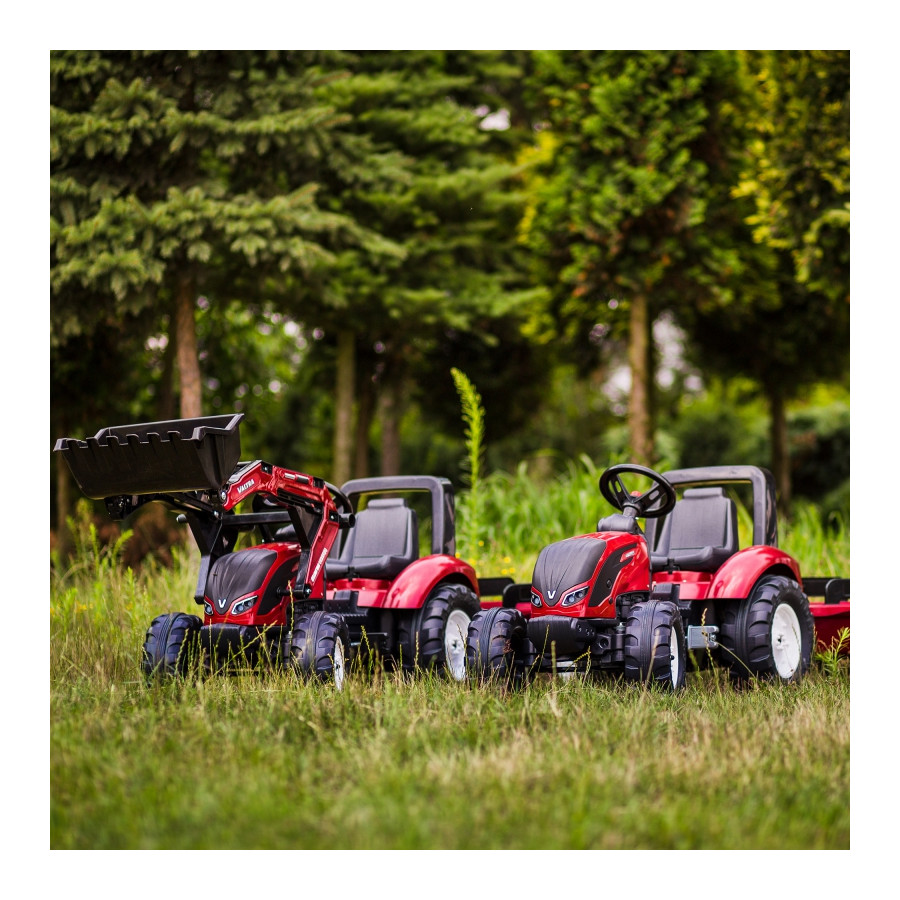 Traktor na pedały z przyczepką i łyżką Valtra / Falk