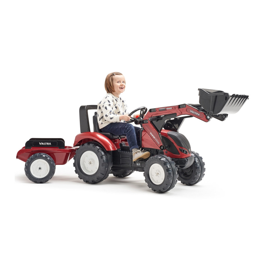 Traktor na pedały z przyczepką i łyżką Valtra / Falk