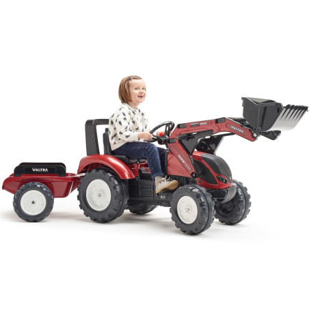 Traktor na pedały z przyczepką i łyżką Valtra / Falk