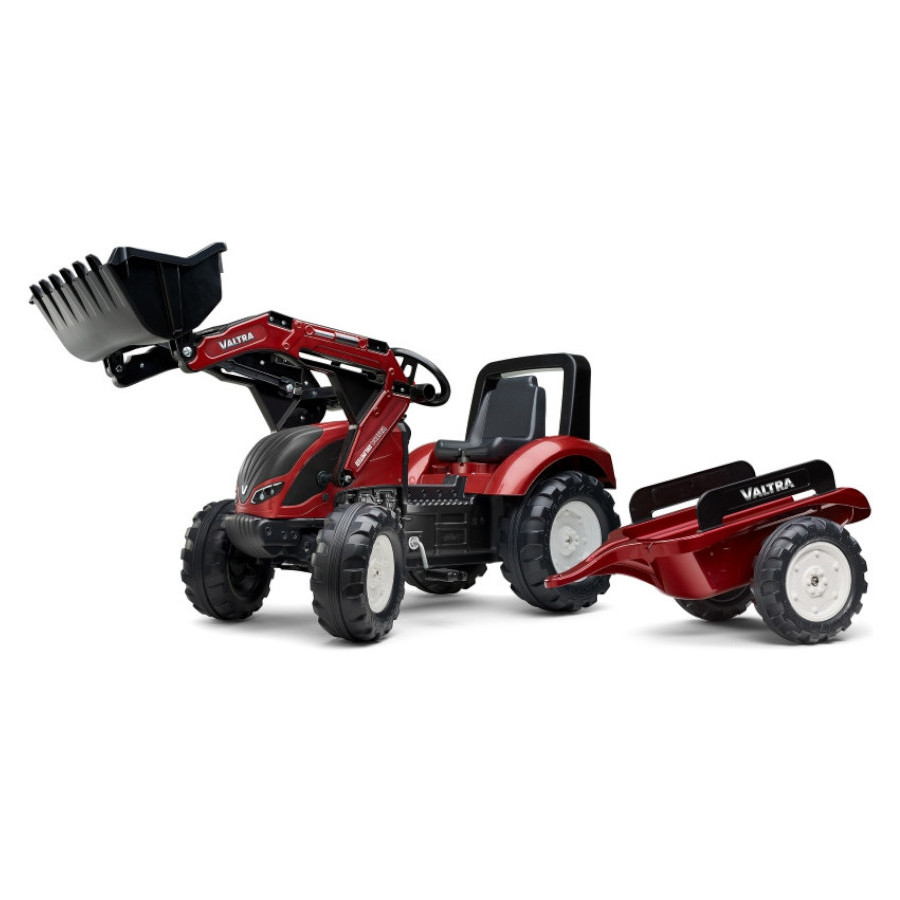 Traktor na pedały z przyczepką i łyżką Valtra / Falk
