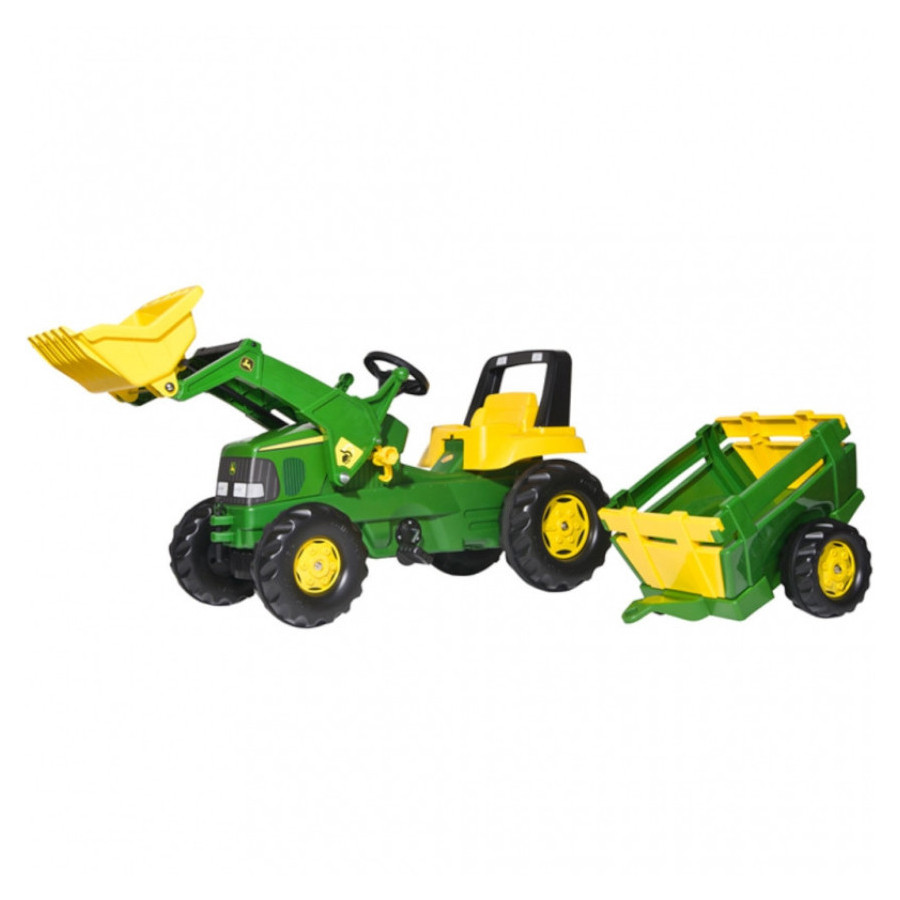 Traktor na pedały z przyczepką i łyżką John Deere / Rolly Toys
