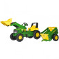 Traktor na pedały z przyczepką i łyżką John Deere / Rolly Toys