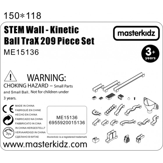 Tor dla piłek do tablicy STEM 209 el. / Masterkidz