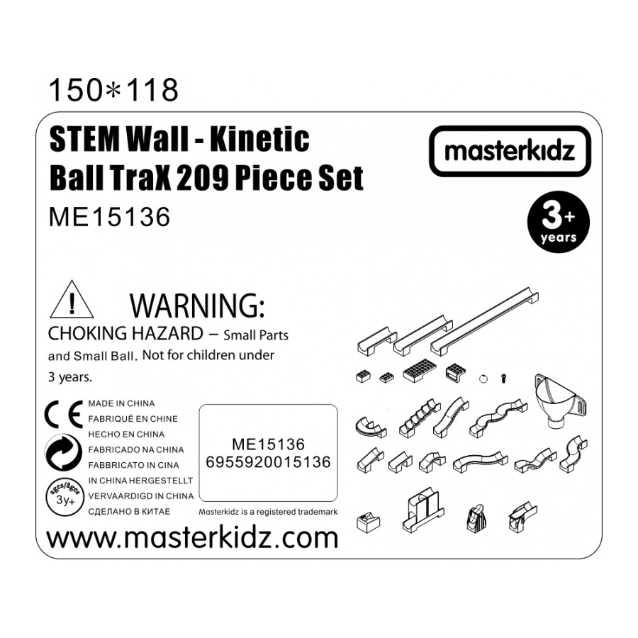 Tor dla piłek do tablicy STEM 209 el. / Masterkidz