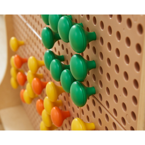 Kolorowe kołeczki Jumbo do tablicy STEM 128 szt. / Masterkidz