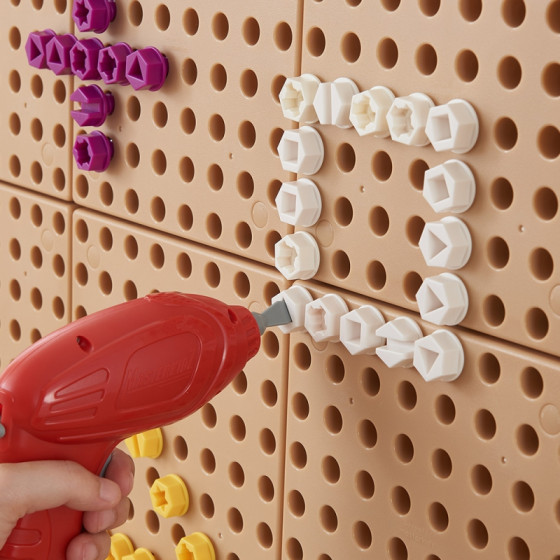 Kolorowe śrubki do tablicy STEM 512 szt. / Masterkidz