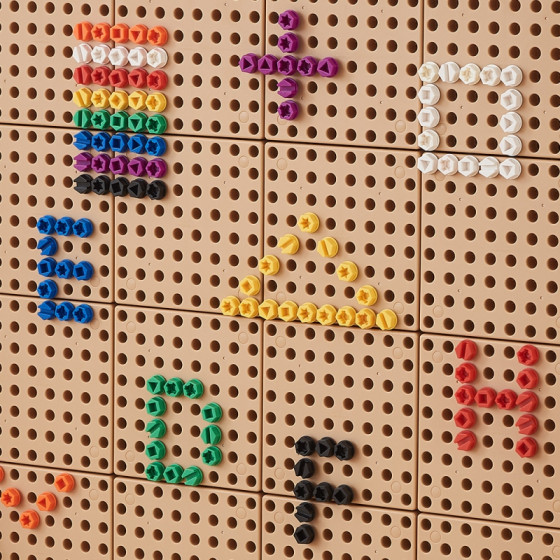 Kolorowe śrubki do tablicy STEM 512 szt. / Masterkidz