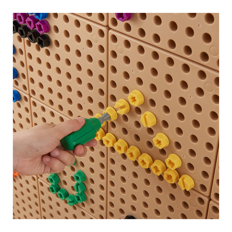Kolorowe śrubki do tablicy STEM 512 szt. / Masterkidz