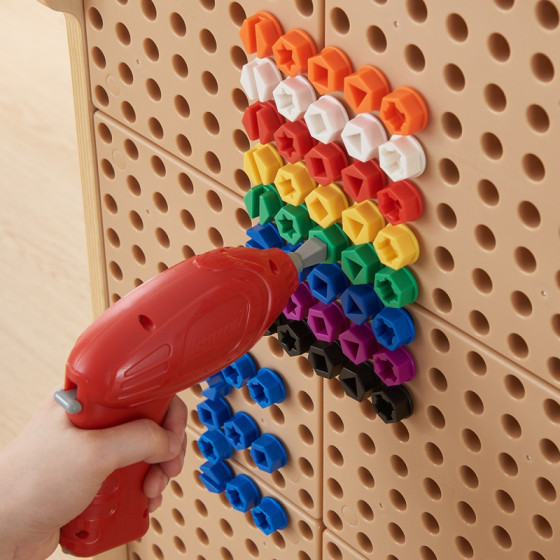 Kolorowe śrubki do tablicy STEM 512 szt. / Masterkidz