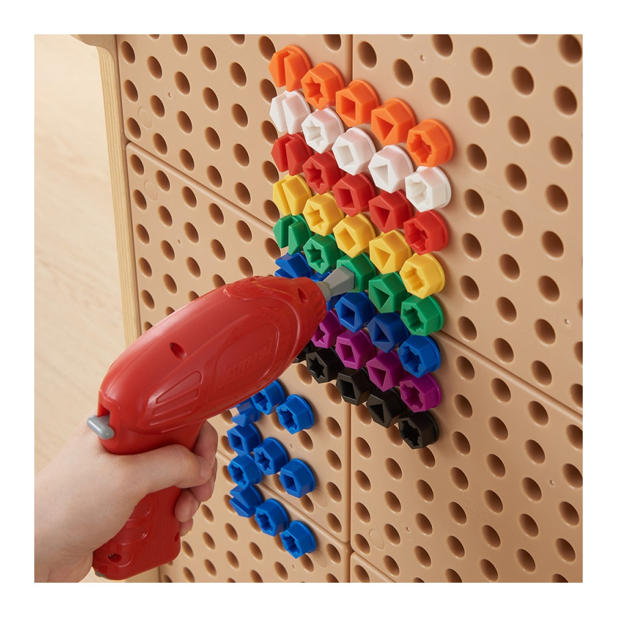 Kolorowe śrubki do tablicy STEM 512 szt. / Masterkidz
