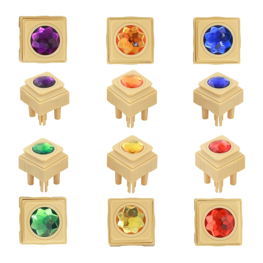 Akrylowe kolorowe diamenciki do tablicy STEM 72 szt. / Masterkidz