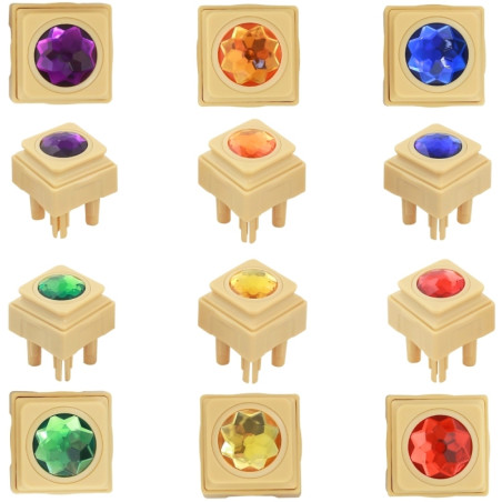 Akrylowe kolorowe diamenciki do tablicy STEM 72 szt. / Masterkidz
